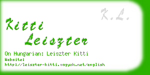 kitti leiszter business card